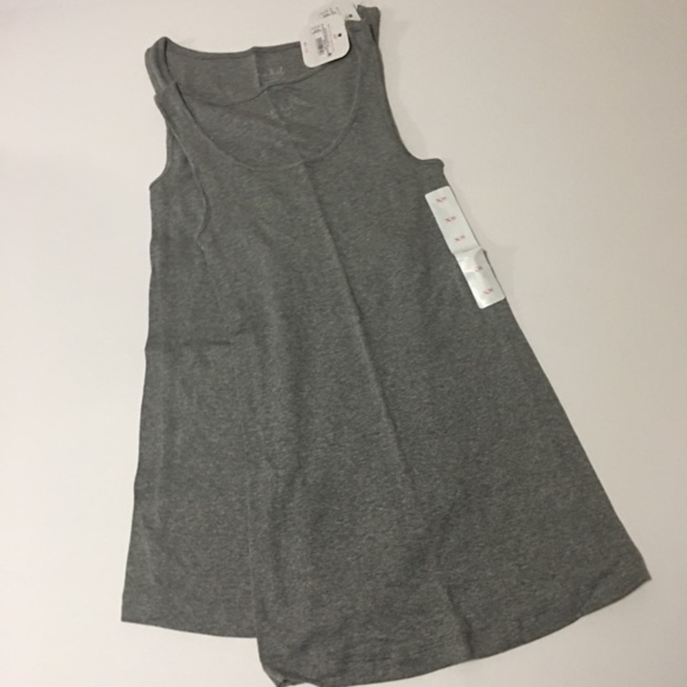 2- Isabel Maternity Rib Tank Top XS Heather Gray